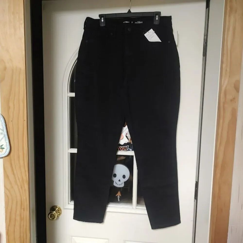 New Old Navy Black O.G. Straight High Rise Jeans Size Women's 12 Tall